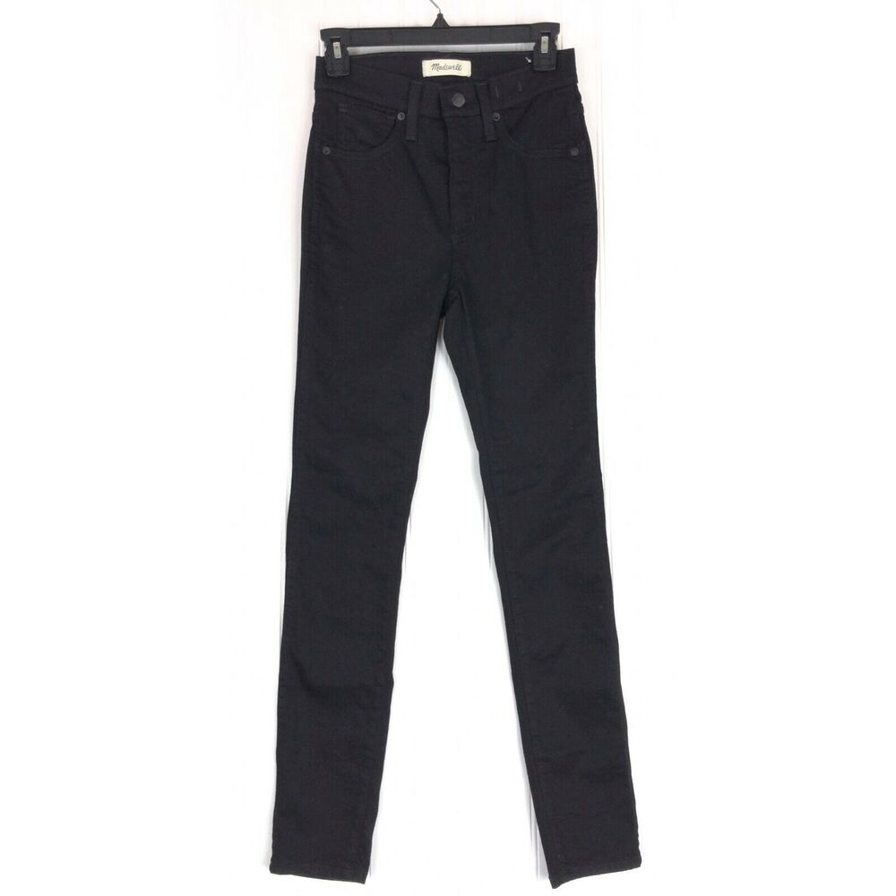 Madewell Womens size 24 jeans black 10" high rise skinny